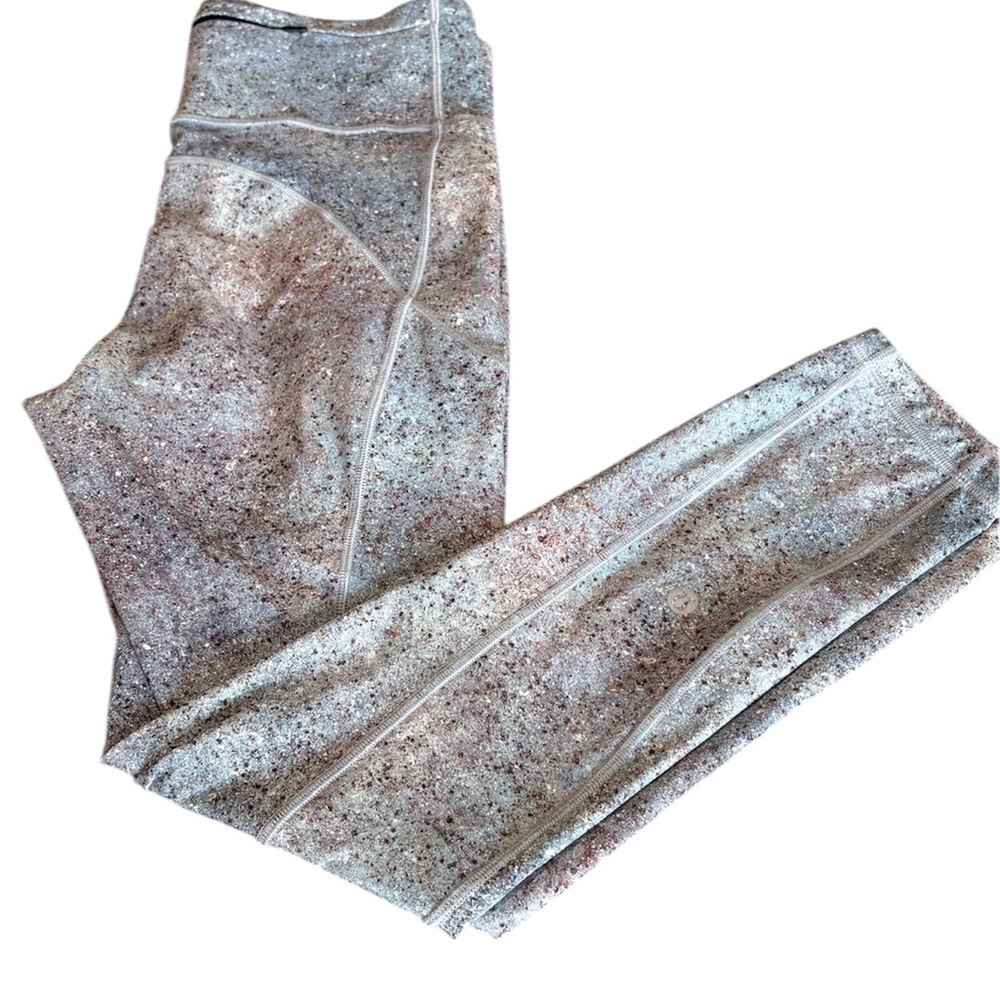 Lululemon Wunder Under Leggings High Rise Size 6 Galaxy Speckle Print Ankle